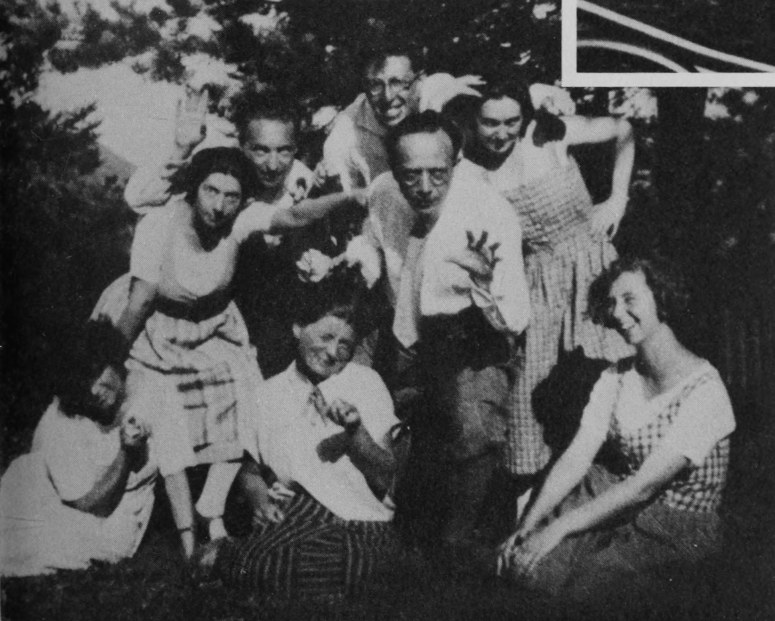 1927 - a group of young analysts-late 1920s-standing from left to right-grete bibring-reich-otto fenichel-edward bibring-unidentified-woman-sitting-far-right and annie reich